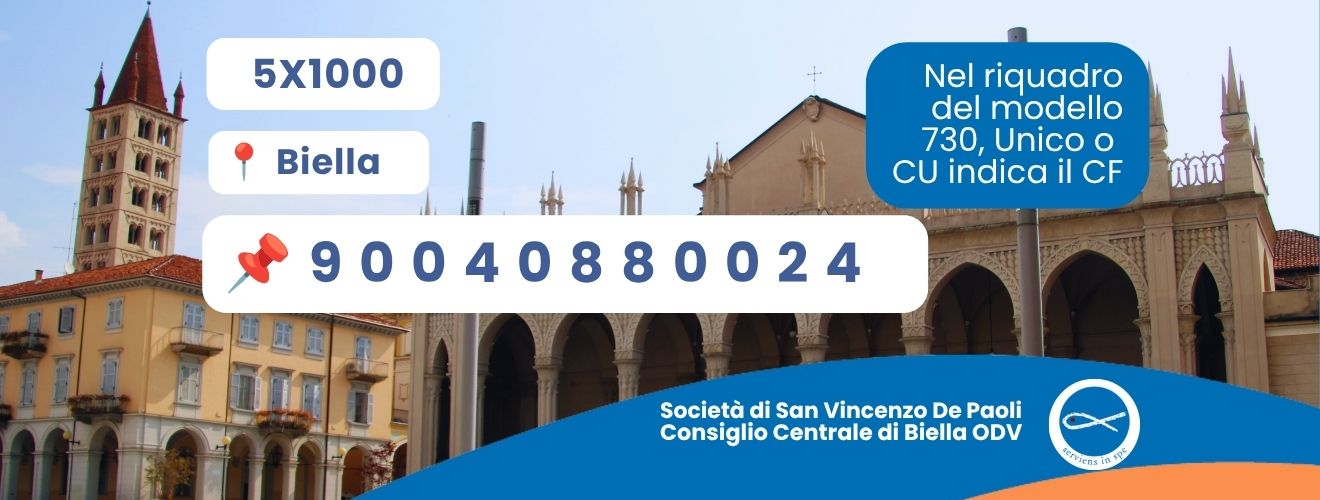 5 x 1000 Consiglio Centrale di Biella